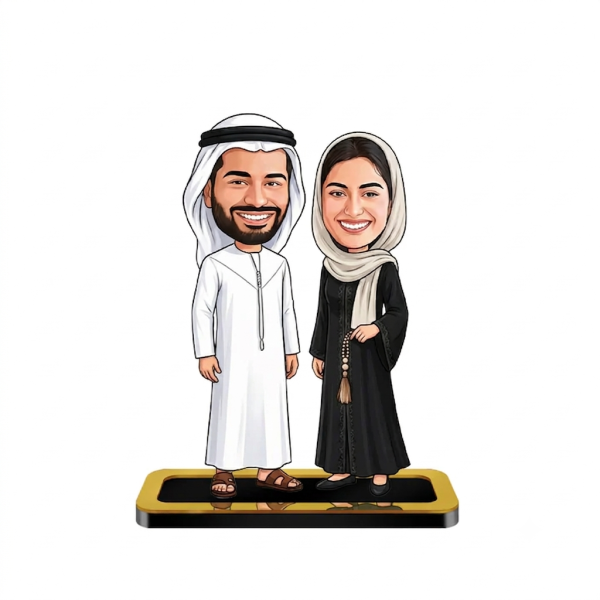 Arabic-Style Couple Caricature