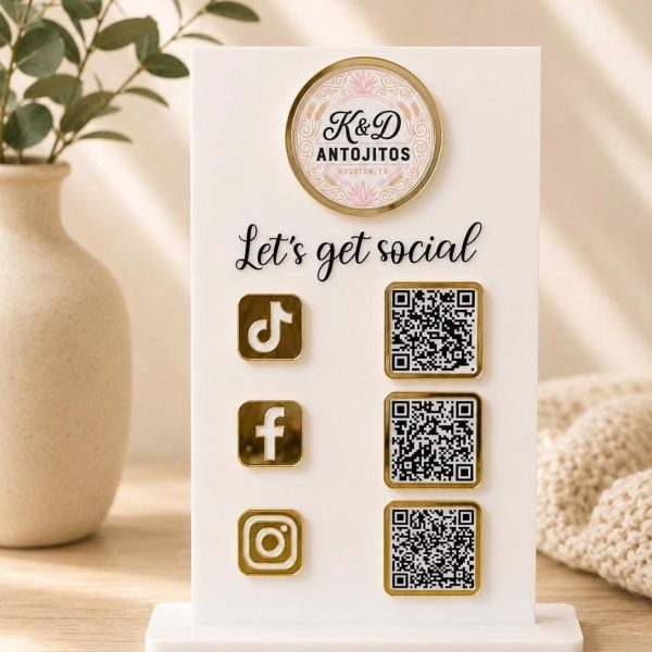 Modern Custom QR Code Business Sign