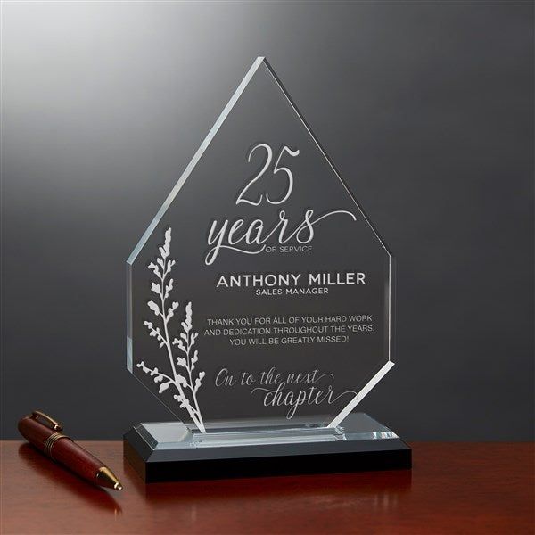 Retirement Personalized Diamond Award